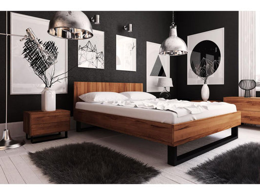 Cadre de lit, 160 x 200 cm, Clair Naturel