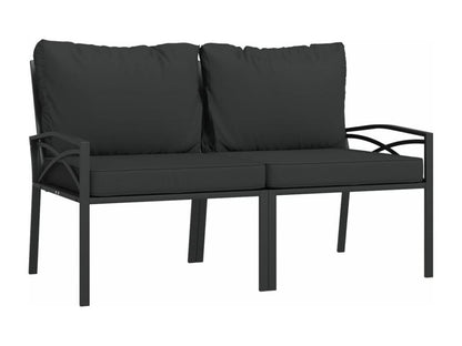 Ensemble de mobilier de jardin 6 pièces, noir