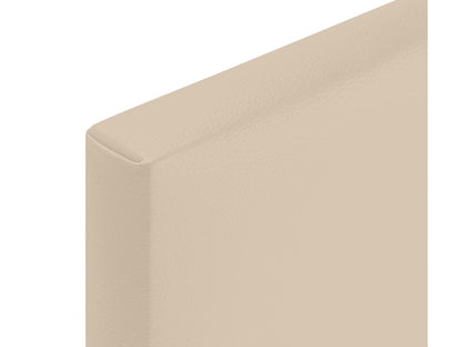 Cadre de lit en similicuir, 150 x 105 cm, beige