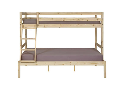 Matelas en bois massif, 140 x 190 cm, teinte naturelle claire