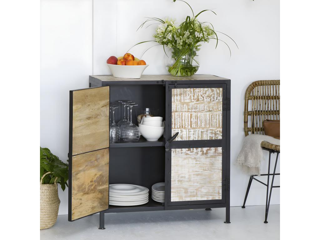 Buffet en métal, blanc