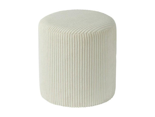 Pouf en velours blanc