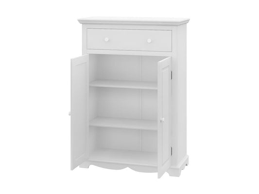 Buffet 2 portes, 94 x 134 x 42 cm, blanc