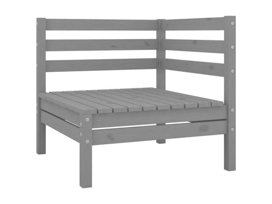 Ensemble de mobilier de jardin 3 pièces en pin gris