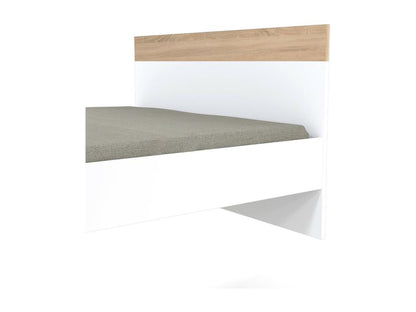 Cadre de lit en chêne, 140 x 190 cm, blanc