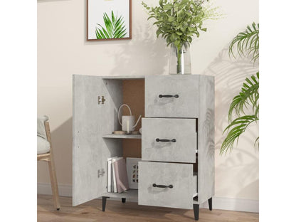 Buffet en bois d'ingénierie, 69,5 x 34 x 90 cm, gris