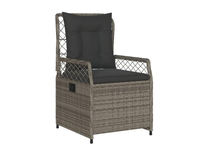 Ensemble de 3 pièces en résine tressée, gris