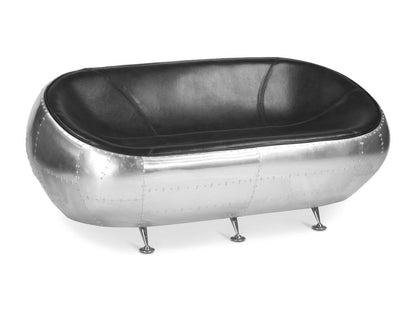 Canapé en cuir noir