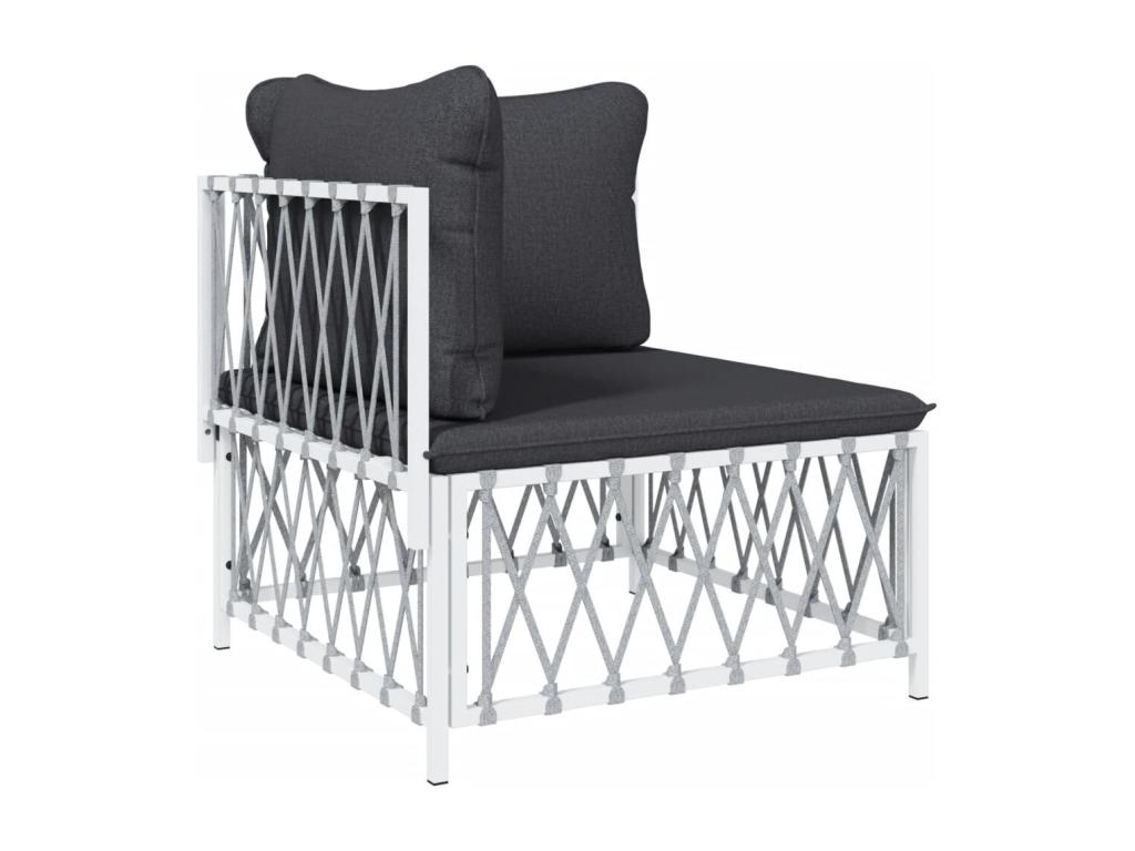 Ensemble de mobilier de jardin, 72 x 72 x 66 cm, gris