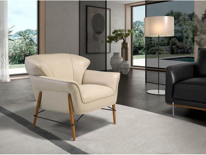 Fauteuil d'appoint en cuir marron