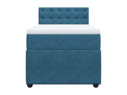 Matelas en velours, 80 x 200 cm, bleu