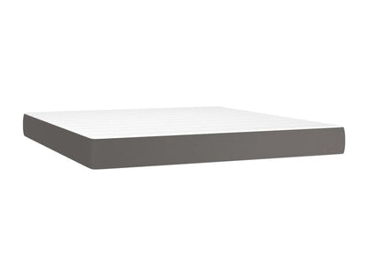 Matelas en similicuir, 180 x 200 cm, gris