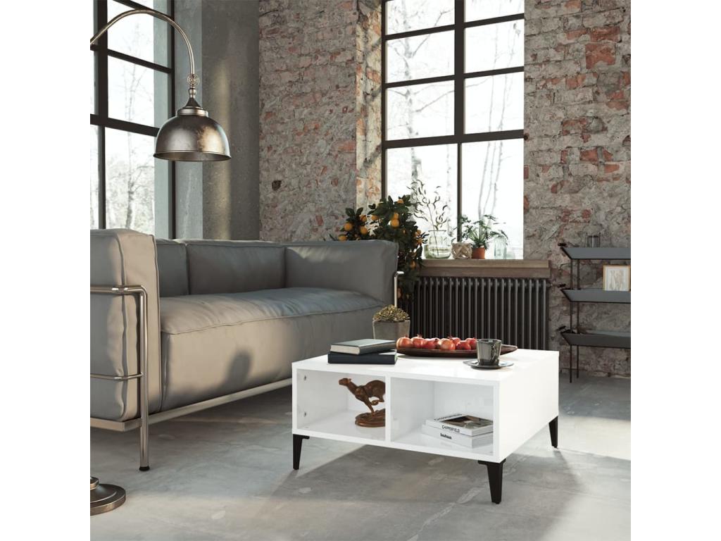 Table basse, 60 x 60 x 30 cm, blanche