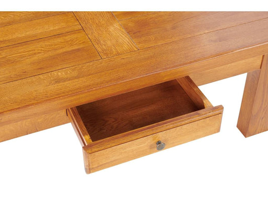 Table basse en chêne, teinte naturelle foncée