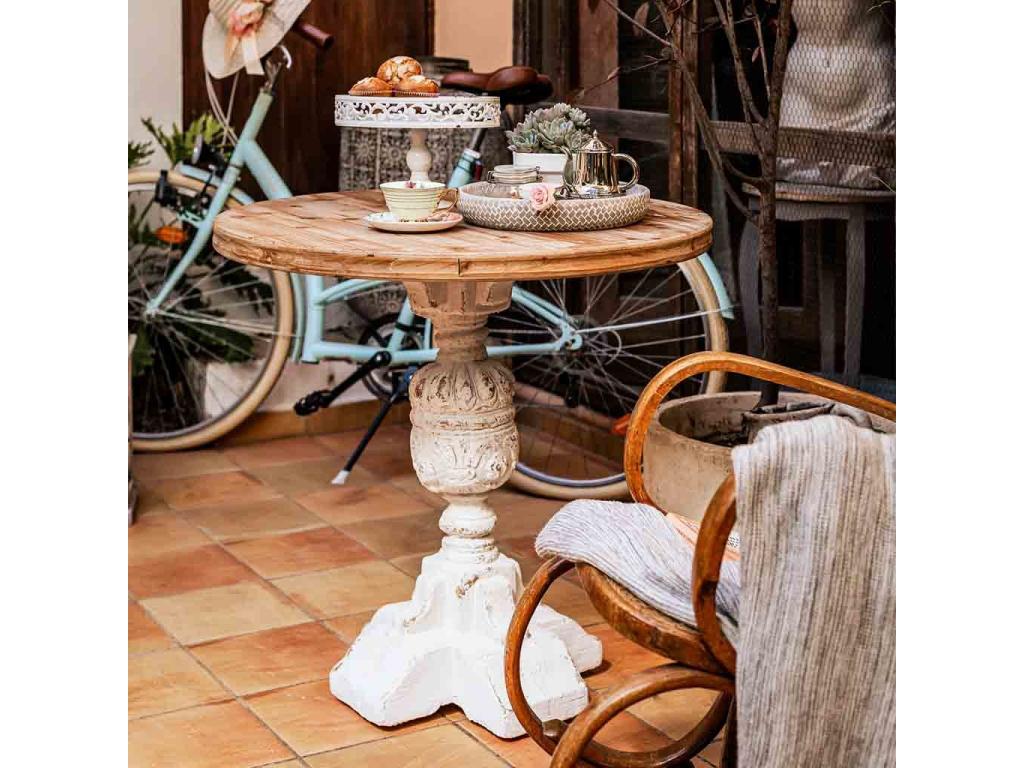 Table, 80 x 80 x 79 cm, Clair Naturel