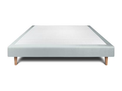 Sommier en velours, 150 x 190 cm, gris