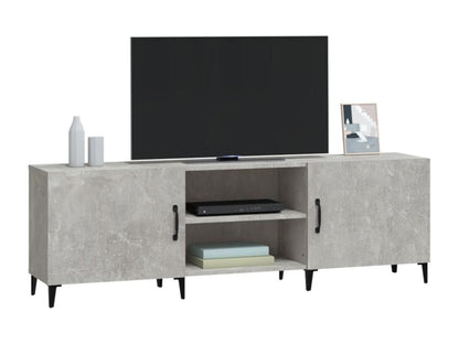 Meuble TV en bois composite, 150 x 30 x 50 cm, gris