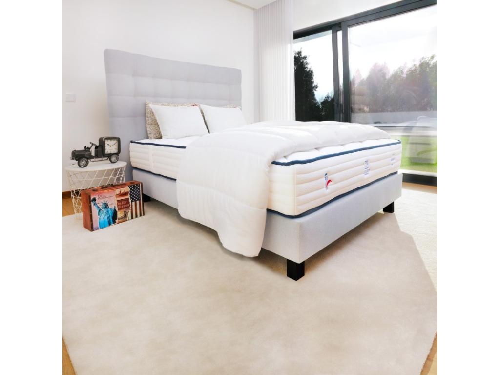 Matelas à ressorts ensachés, 27 cm d'épaisseur, 140 x 190 cm, gris