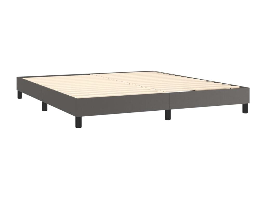 Matelas en similicuir, 180 x 200 cm, gris