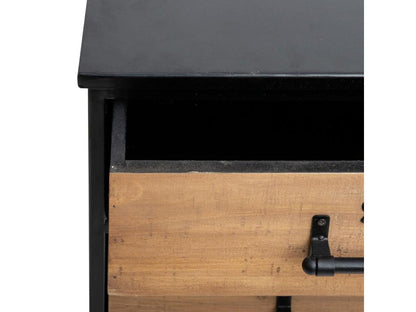 Buffet en métal, 42 x 37 x 87,5 cm, noir