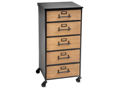 Buffet en métal, 42 x 37 x 87,5 cm, noir