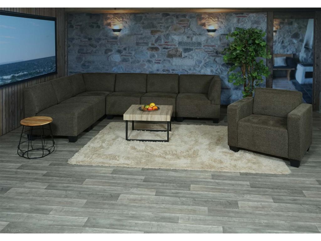 Ensemble de 7 pièces, marron