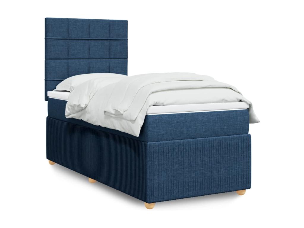 Matelas en tissu, 90 x 190 cm, bleu