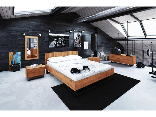 Cadre de lit, 160 x 200 cm, Clair Naturel