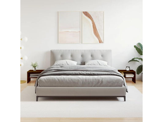 Ensemble de 2 panneaux de bois d'ingénierie, 40 x 30 x 30 cm, marron