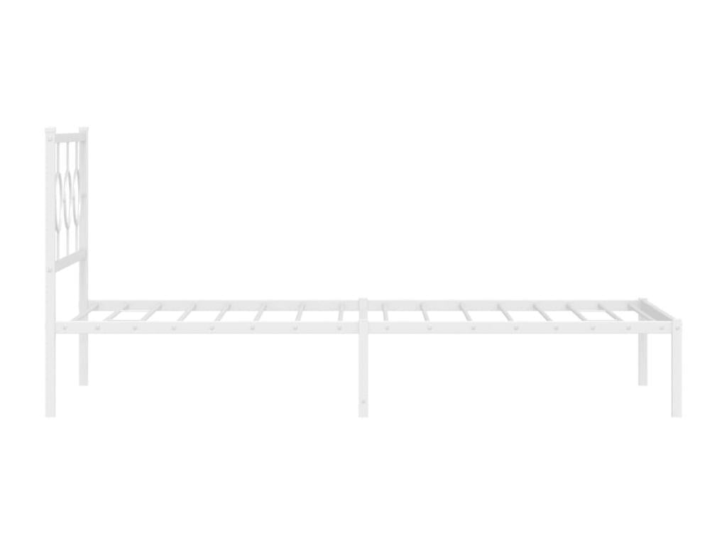 Cadre de lit en métal, 107 x 203 cm, blanc