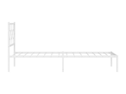 Cadre de lit en métal, 107 x 203 cm, blanc