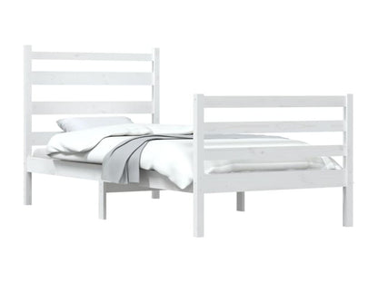Cadre de lit en pin, 100 x 200 cm, blanc