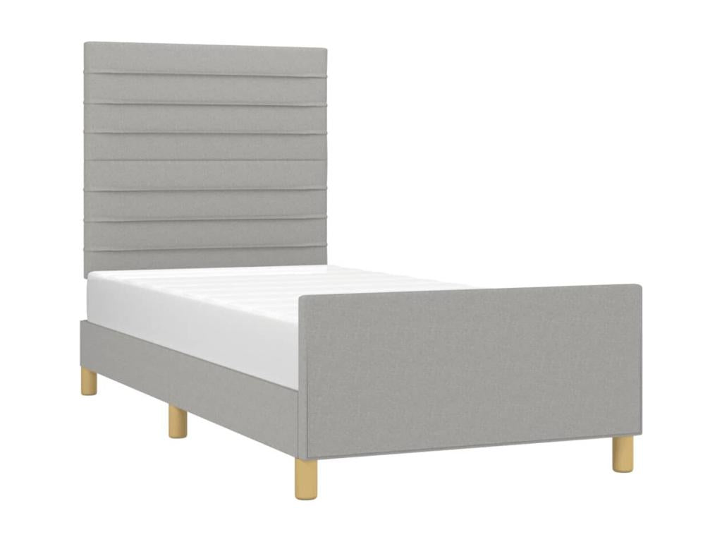 Matelas en tissu, 80 x 200 cm, gris