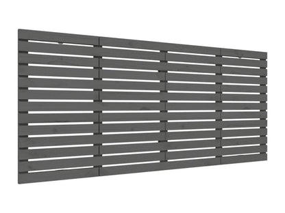 Cadre de lit en bois massif, 156 x 3 x 91,5 cm, gris