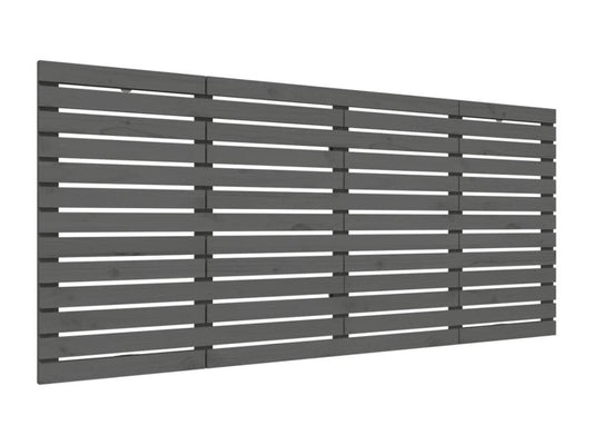 Cadre de lit en bois massif, 156 x 3 x 91,5 cm, gris