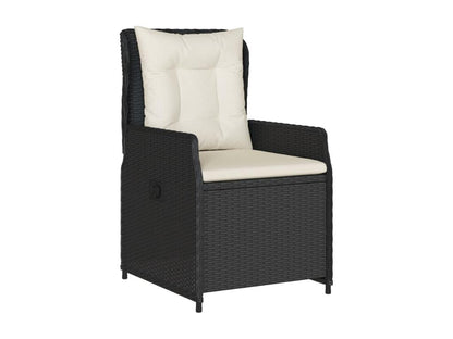 Ensemble de 7 pièces en résine tressée, noir