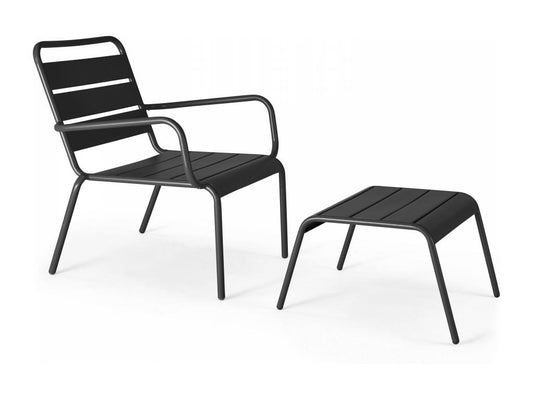 Fauteuil d'appoint en métal, anthracite