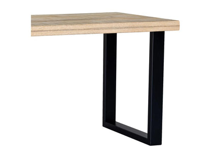 Table en bois de manguier, 160 x 80 x 76 cm, teinte naturelle claire