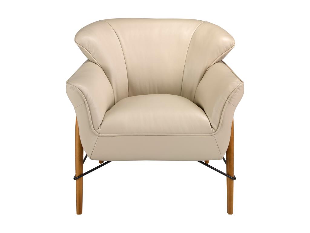 Fauteuil d'appoint en cuir marron