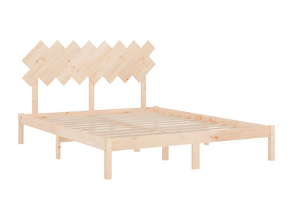 Matelas en bois massif, 160 x 200 cm, marron
