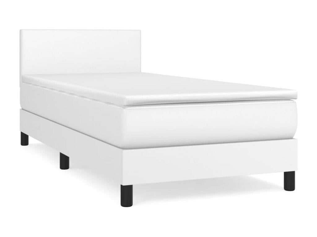 Matelas en similicuir, 90 x 200 cm, blanc
