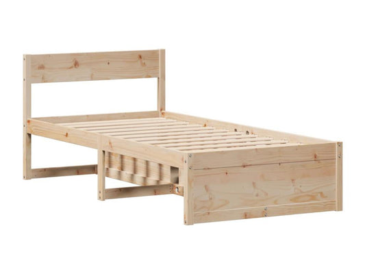 Matelas en bois de pin, 75 x 190 cm, marron