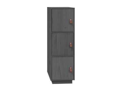 Buffet en bois massif, 34 x 40 x 108,5 cm, gris