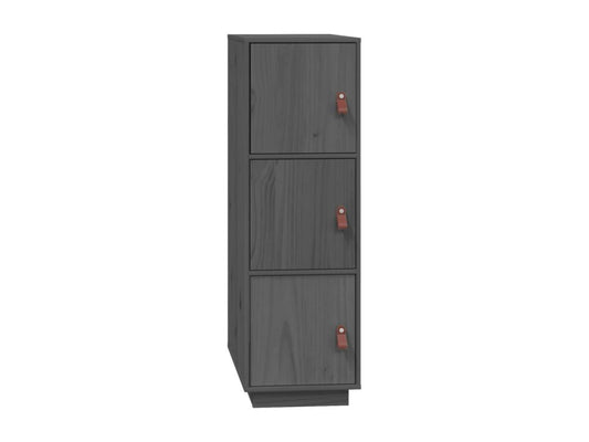 Buffet en bois massif, 34 x 40 x 108,5 cm, gris