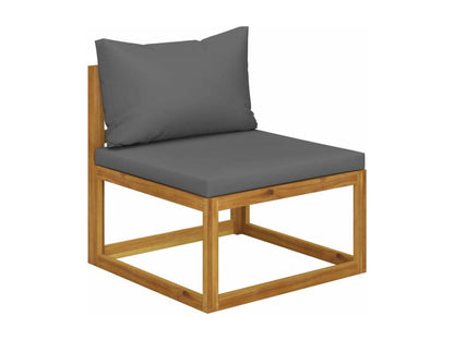 Ensemble de mobilier de jardin 7 pièces, gris