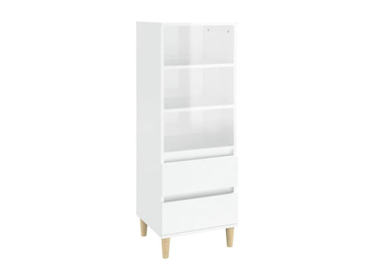Buffet en bois composite, 40 x 36 x 110 cm, blanc