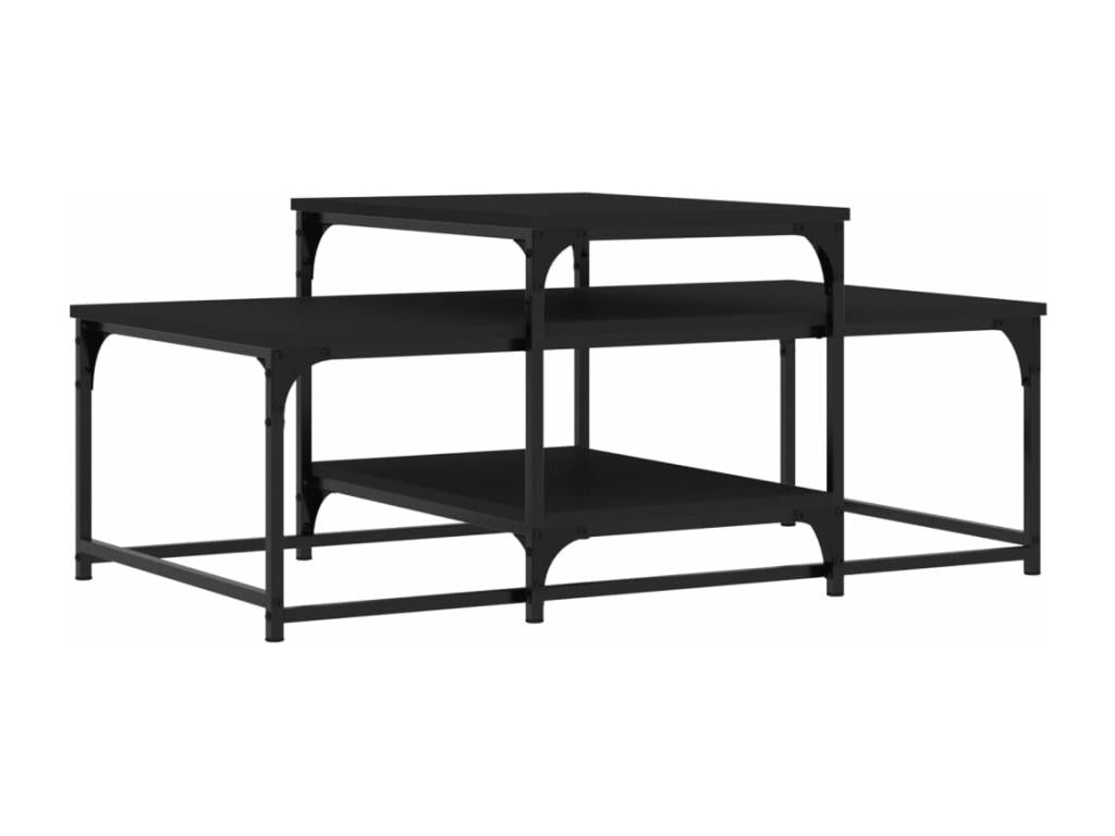 Table basse en bois composite, 102 x 60 x 45 cm, noire