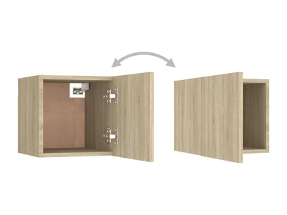 Ensemble de 3 pièces en chêne, brun