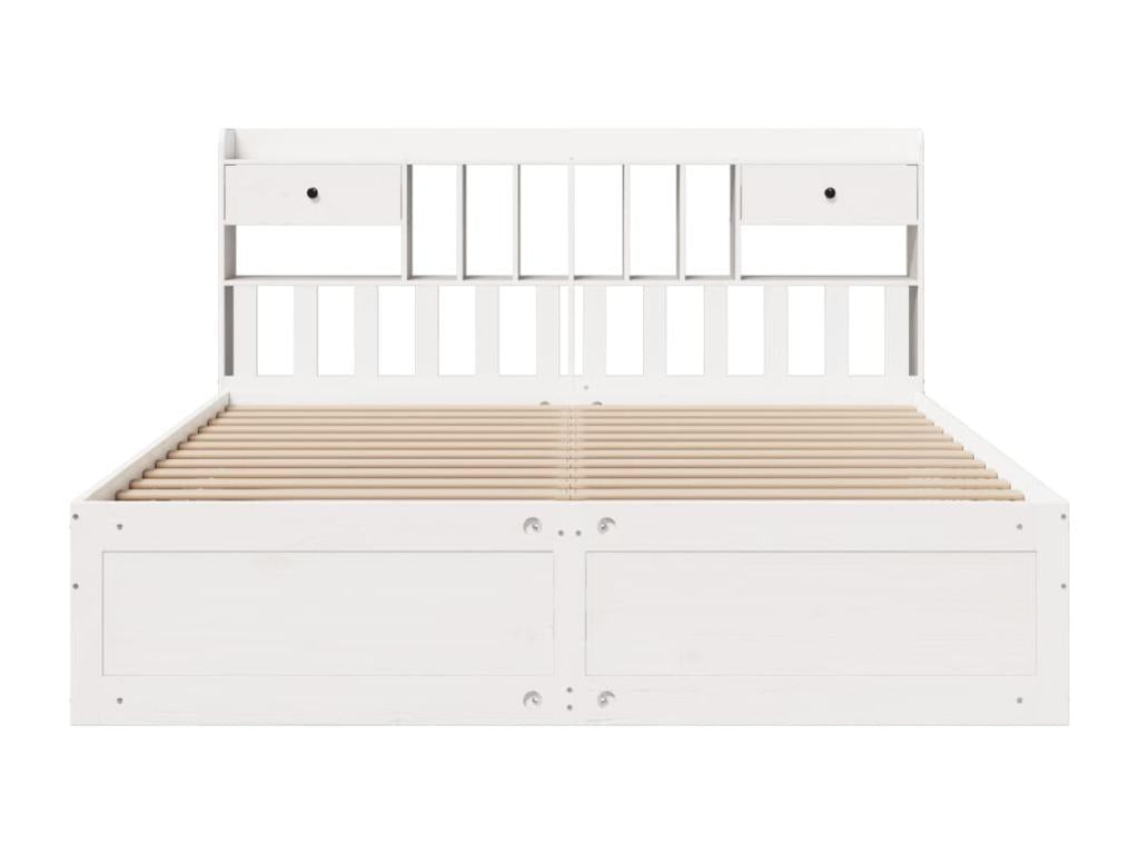 Matelas en bois de pin, 180 x 200 cm, blanc