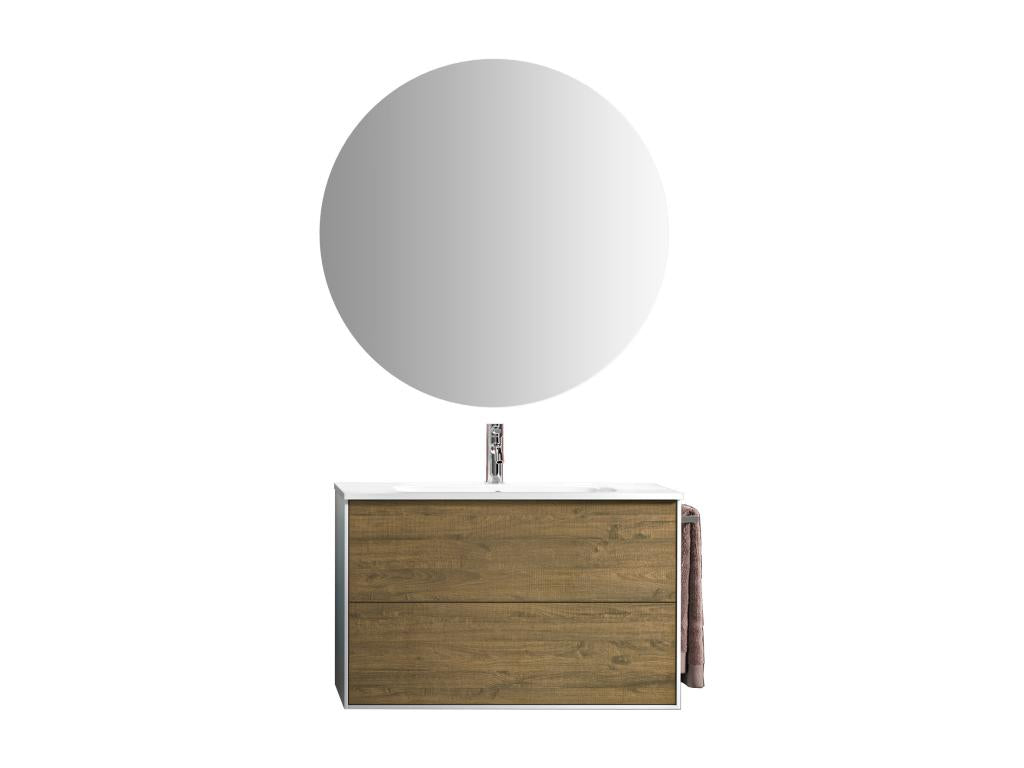 Ensemble de 4 pièces en bois de chêne, finition naturelle claire